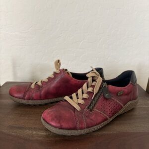 Remonte Tex Womens Shoes US 8 Burgundy  Brown Leather Comfort Shoes